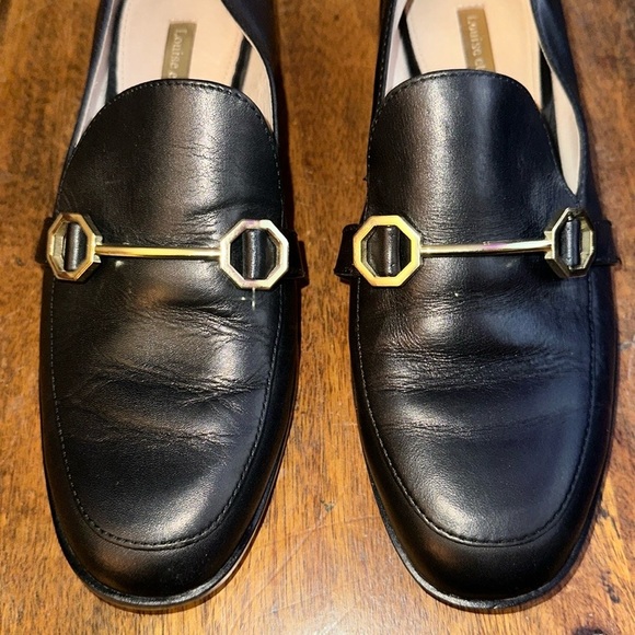 Louise Et Cie Bayne Womens Leather Slip On Round Toe Loafer Shoes Black Size 7 - Picture 6 of 10